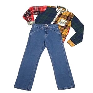 Blue Mountain Cargo Jeans Bootcut Hammer Loop 5 pocket Men's Work Jean 30 x 32